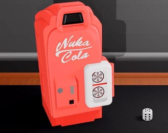 Nuka Cola Vending Machine Deck Box – Fallout Commander MTG Card Holder with Dice Storage