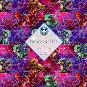 Dragon Seamless | Dragon Pattern | Cute Seamless Repeat Pattern| Backgrounds | Printable Digital Paper | Bundle Paper