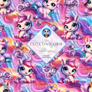 Unicorn Seamless | Unicorn Pattern | Cute Seamless Repeat Pattern| Backgrounds | Printable Digital Paper | Bundle Paper