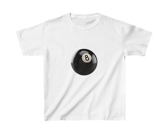Black 8 Ball Baby Tee | Y2K Graphic Baby Tee, 90s Baby Tee, Graphic Shirt Crop, Coquette, Vintage Design