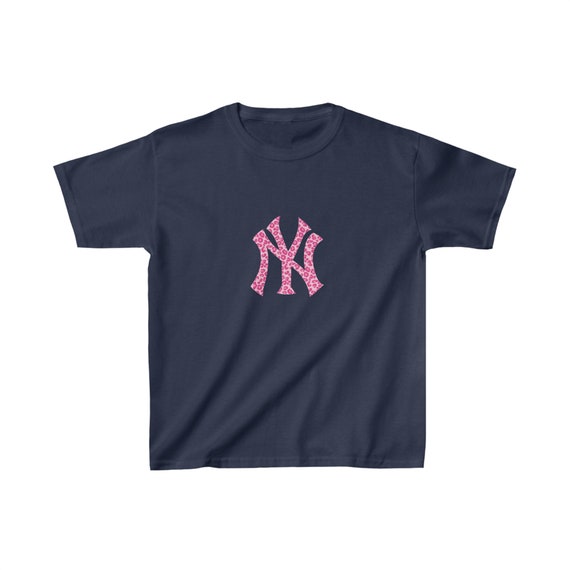 New York Yankees Pink Leopard Print Baby Tee | Y2K Baby Tee New York Yankees Pink Leopard Print Baby Tee | Y2K Baby Tee
