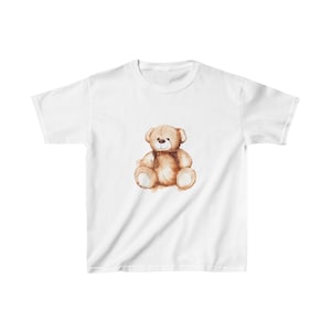 Teddy Bear Baby Tee | Y2K Graphic Baby Tee, 90s Baby Tee, Graphic Shirt Crop, Coquette, Vintage Design