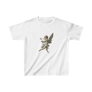 Angel Baby Tee | Y2K Graphic Baby Tee, 90s Baby Tee, Graphic Shirt Crop, Coquette, Vintage Design