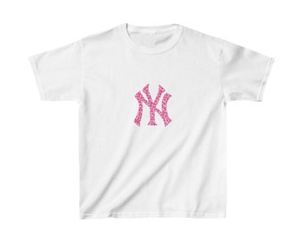 Pink Cheetah Yankees Logo Baby Tee - Etsy