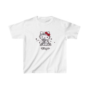 Virgo Hello Kitty Graphic Baby Tee / Y2K Baby Tee, Camiseta para bebés de los años 90, Zodiac Graphic Shirt Crop, Coqueta, Diseño Vintage