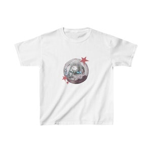 Disco Ball Baby Tee | Red Stars, Y2K Graphic Baby Tee, 90s Baby Tee, Graphic Shirt Crop, Coquette, Vintage Design