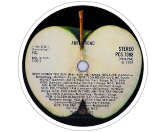 The Beatles Abbey Road Stereo Apple CD Vinyl Sticker | The Beatles Band Sticker