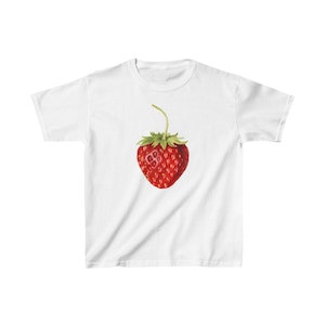 Strawberry Baby Tee | Y2K Graphic Baby Tee, 90s Baby Tee, Graphic Shirt Crop, Coquette, Vintage Design