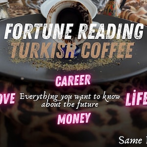 Cartomanzia del caffè turco, lettura della tazza, lettura del caffè turco, consegna in giornata, casting, cartomante