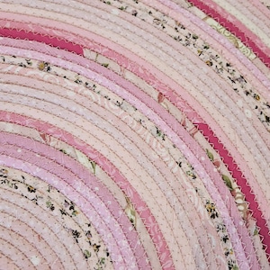 Handmade Fabric and Rope Runner Mat Rug Bathmat, Pink Hot Pastel Barbie ...
