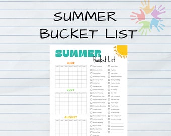 Bucket List for Summer