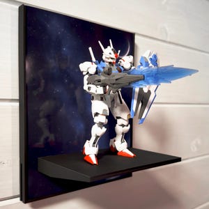 スターライト ガンプラ バックドロップ ウォールディスプレイ HG & RG ガンダムモデル用 - 壁掛けまたはスタンド - 彼、彼女、夫、息子へのギフト