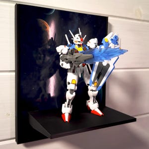 Shadow Of Worlds ガンプラ背景壁ディスプレイ HG & RG ガンダムモデル用 - 壁掛けまたはスタンド - 彼、彼女、夫、息子へのギフト