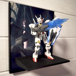 ステーションアルファ ガンプラ バックドロップ ウォールディスプレイ HG & RG ガンダムモデル用 - 壁掛けまたはスタンド - 彼、彼女、夫、息子へのギフト