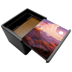 Caja de cartas Pokémon inspirada en Charizard n.° 199: caja de 60 cartas de TCG Pokémon con espacio para guardar dados y fichas. Un regalo ideal para él, ella, hijo o hija.