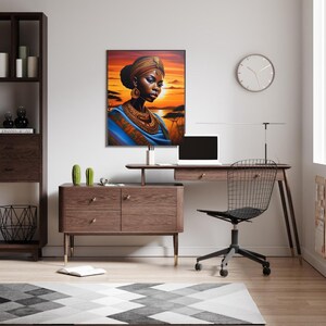 African Digital Art | Printable African Wall Decor | Black Art for Modern Homes |African-Inspired Digital Prints | African Woman Digital Art
