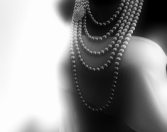 SA- Multi Strand Layered Pearl Necklace