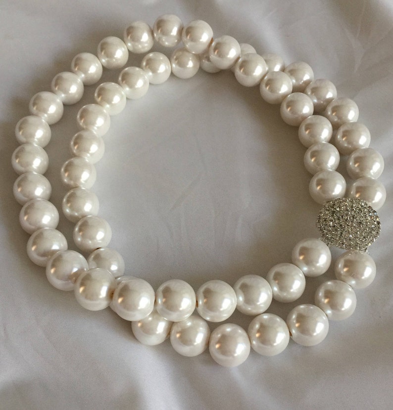 Bridal Jewelry, Wedding Pearl Necklace,