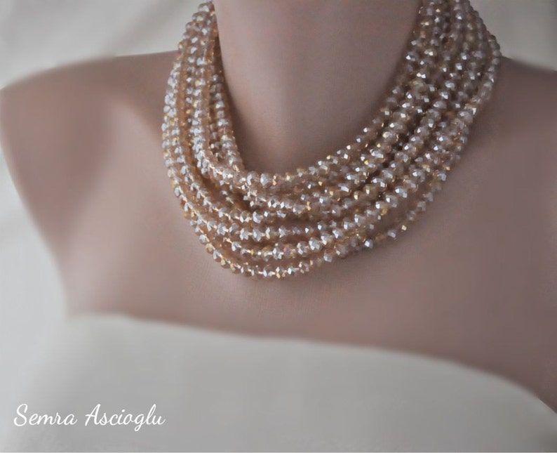 Crystal Bridal Bib Necklace