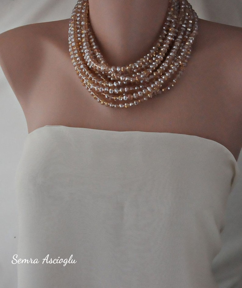 Crystal Bridal Bib Necklace