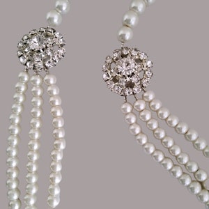 All Luxurious, All Timeless 30%SALE New Season Handmade Bridal Long Necklace with 2 Crystal Brooches image 6