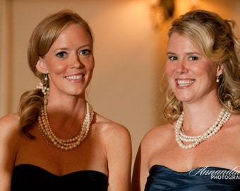 Clothing Gift, Necklace , Weddings Pearl Necklace Bridesmaids Gifts,