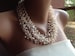 Wedding Party Freshwater Pearl Necklace, Handmade Multistrand Statement Necklace 