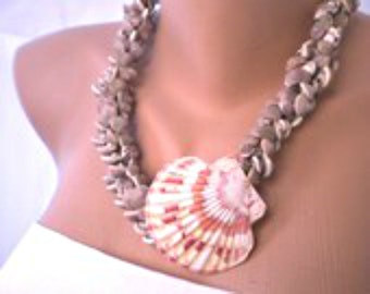 All Luxurious, All Timeless + 30%SALE Bridal Jewelry, SeaShell Jewelry, Handmade seashell necklace, beach weddings