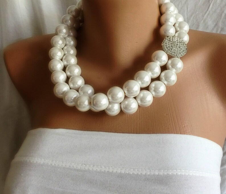 Bridal Jewelry, Wedding Pearl Necklace,