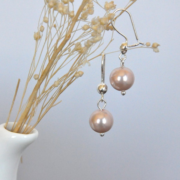 All Luxurious, All Timeless + 30%SALE Weddings Blush Glass Pearl Earrings