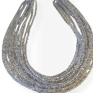 Hochzeit Choker, 10 Stränge Glasperlen Choker mit Verlängerungskette