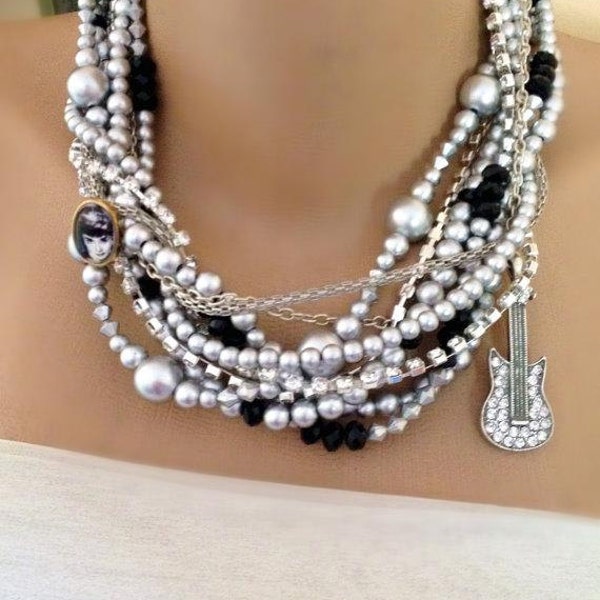 All Luxurious, All Timeless + 30%SALE Bridal Jewelry, 1940's inspired Rock and Roll weddings Bridal Silver Pearl Necklace