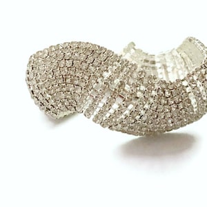 Handmade Wedding Bracelet, Bridal Jewelry, Sparkle Rhinestone Bracelet
