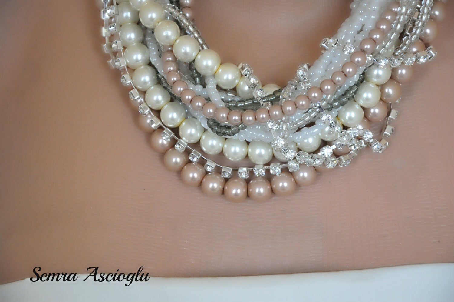 Bridal Jewelry, Fall Weddings Chunky Bold Pearl Necklace