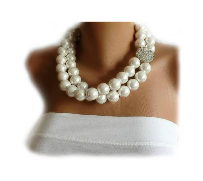 Bridal Jewelry, Wedding Pearl Necklace,