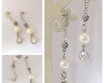 All Luxurious, All Timeless + 30%SALE Bridal Jewelry, Freshwater Pearl Earrings , Brides Jewellery Earrings