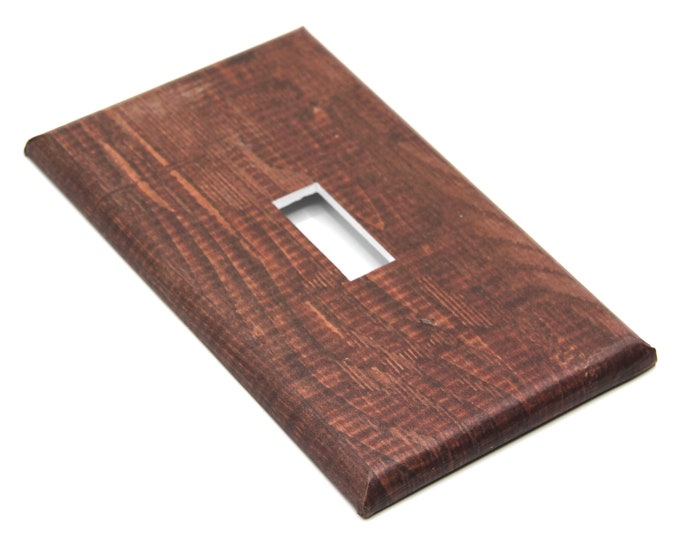 Faux Wood Paneling Pattern Light Switch and Outlet Cover