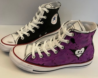 Borderlands 2 Inspired Maya Death and Love Skin Hand Painted HighTop Converse Heart Canvas Sneakers
