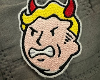 Fallout Inspired Vault Boy Expressions Devil Gum Sad Nerdy Cool Injured Dogmeat Iron On Applique’ Patch