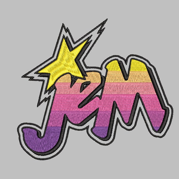 Jem and the Holograms Logo 80's Nostalgia Digital Embroidery File