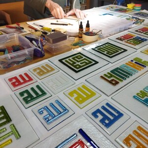 Allahu Akbar Script, Handmade Islamic Kufic Calligraphy Wall Art ...