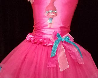 Custom Poppy Trolls tutu Dress up outfit custom sized