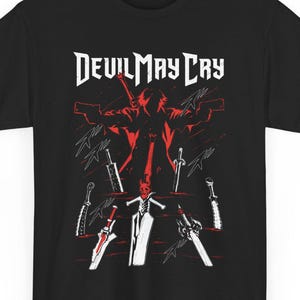 Dante Shooting DMC Premium Unisex T-shirt, May Cry DMC3 Tee, Devil May Cry Shirt, Video Game Tee, Gaming Giftg