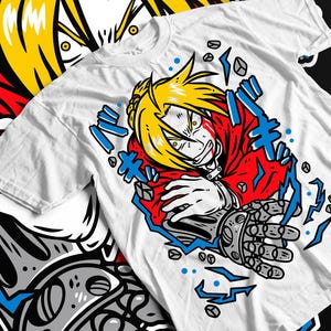 MetalTSHIRT Anime Manga Trend Unisex T-shirt, Japans Cartoon Grafisch T-shirt, Kawaii Stripboek Cadeau, Otaku Mode Top, Cosplay
