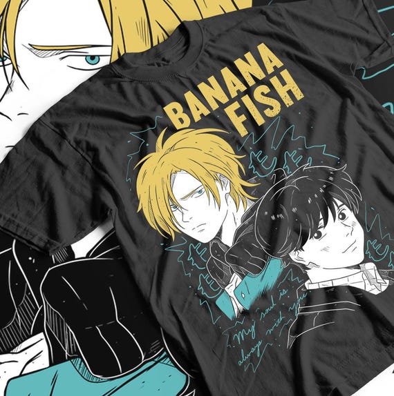 Banana Fish T-shirt Ash Lynx Eiji Okumura Card Anime Kawaii T-shirt All Size