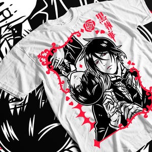CielTSHIRT Anime Manga Trend Unisex T-shirt, Japans Cartoon Grafisch T-shirt, Kawaii Stripboek Cadeau, Otaku Mode Top, Cosplay