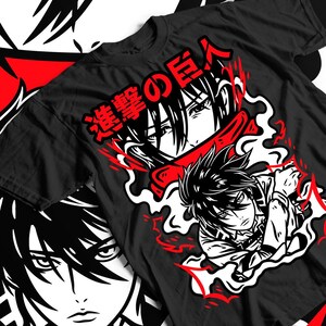 AttakTSHIRT Anime Manga Trend Unisex T-shirt, Japans Cartoon Grafisch T-shirt, Kawaii Stripboek Cadeau, Otaku Mode Top, Cosplay