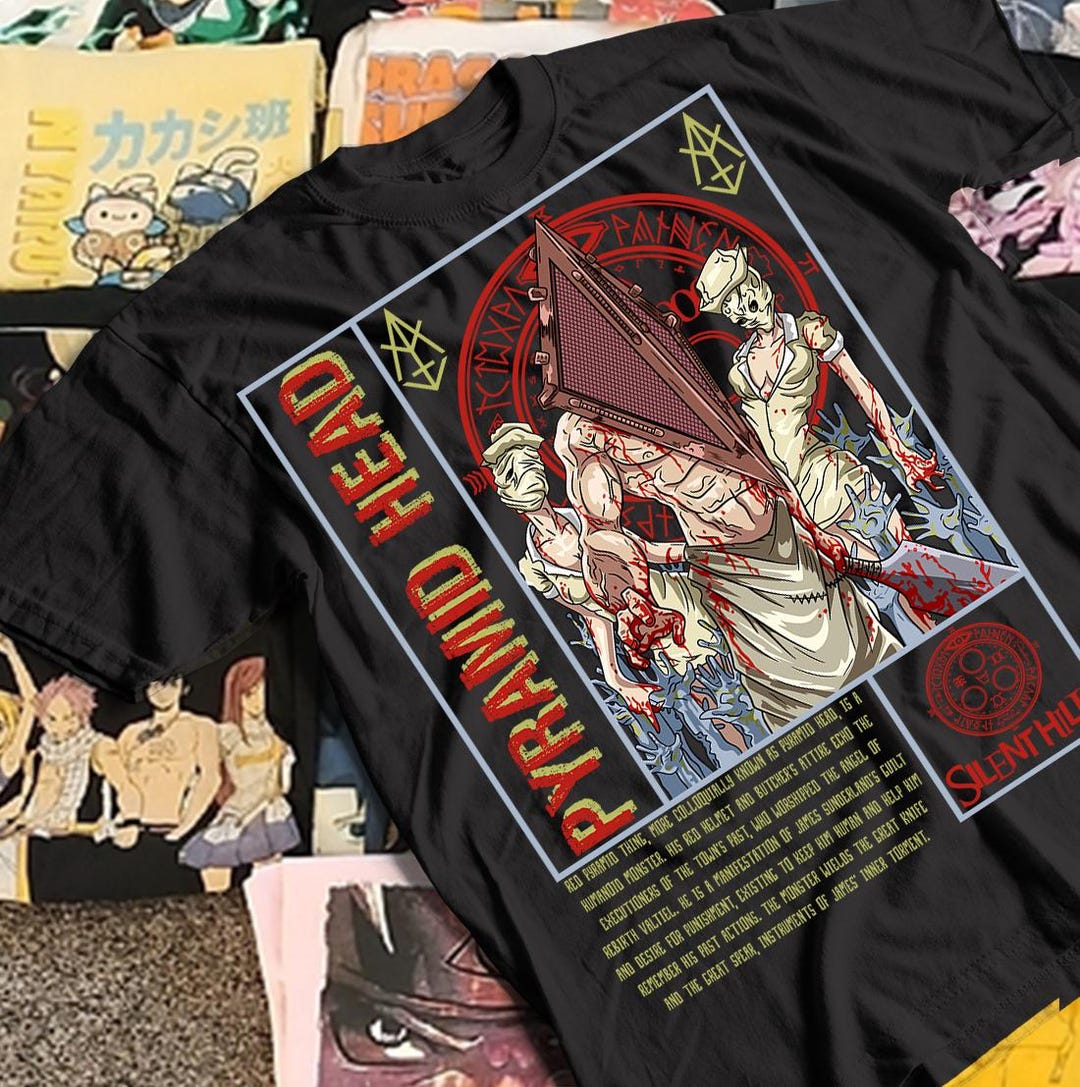 Pyramid Head T-shirt Triangle Head Silence Unisex Heavy Cotton Tee ...