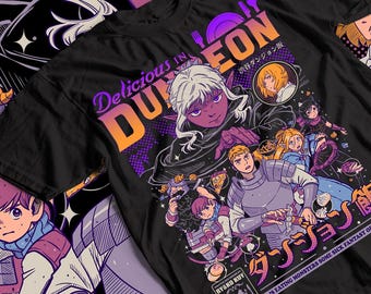 ライオス東伝ダンジョン飯Tシャツおいしいアニメヴィンテージスペシャルシャツ