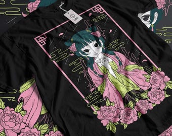kusuriya Apothecary Diaries グラフィック T シャツ - アニメ愛好家に最適、イベント、カジュアルウェア、ファンへのギフト、コスプレに最適なユニセックスコットンシャツ
